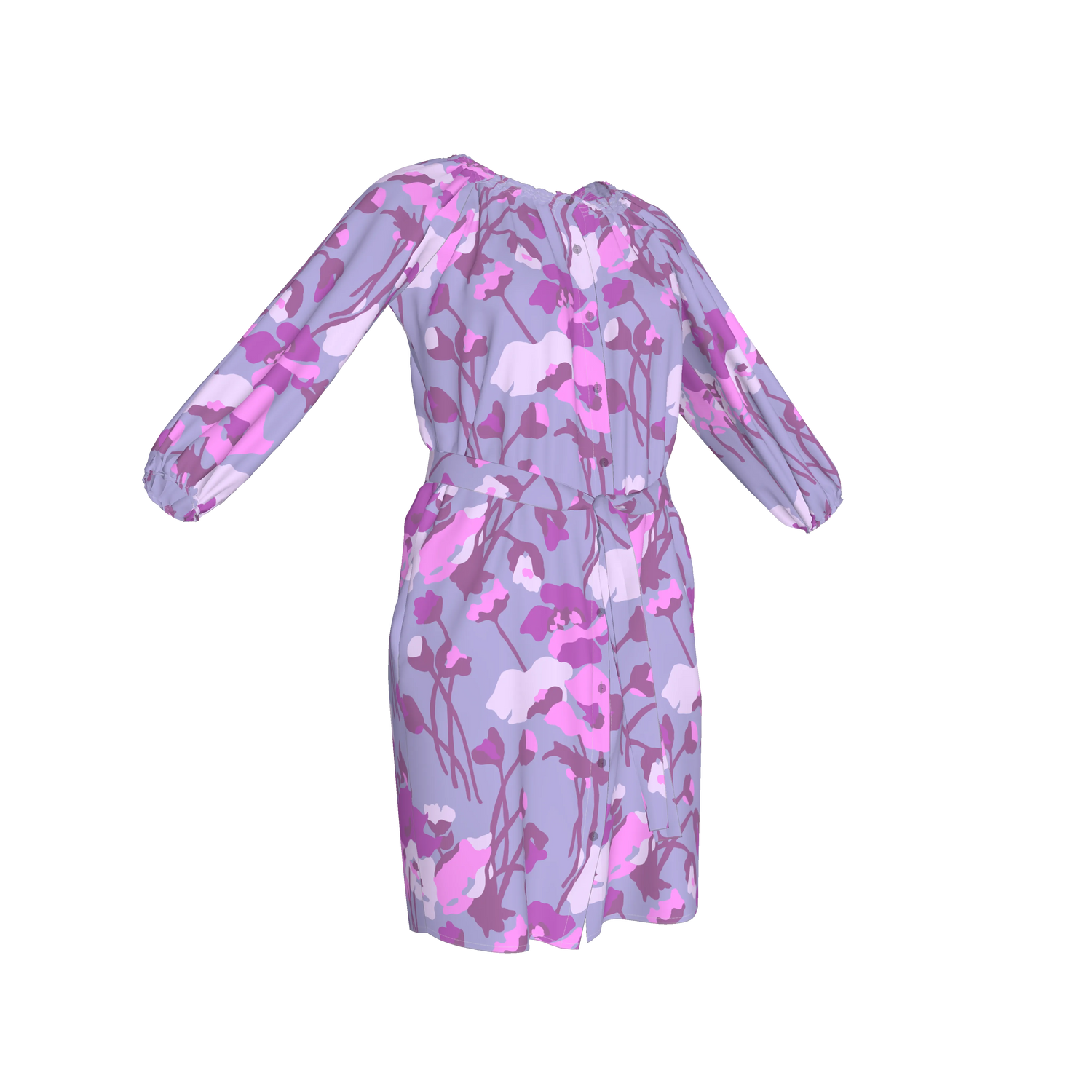 Classic Dress | Dini's Rustic Floral Pink on Pink