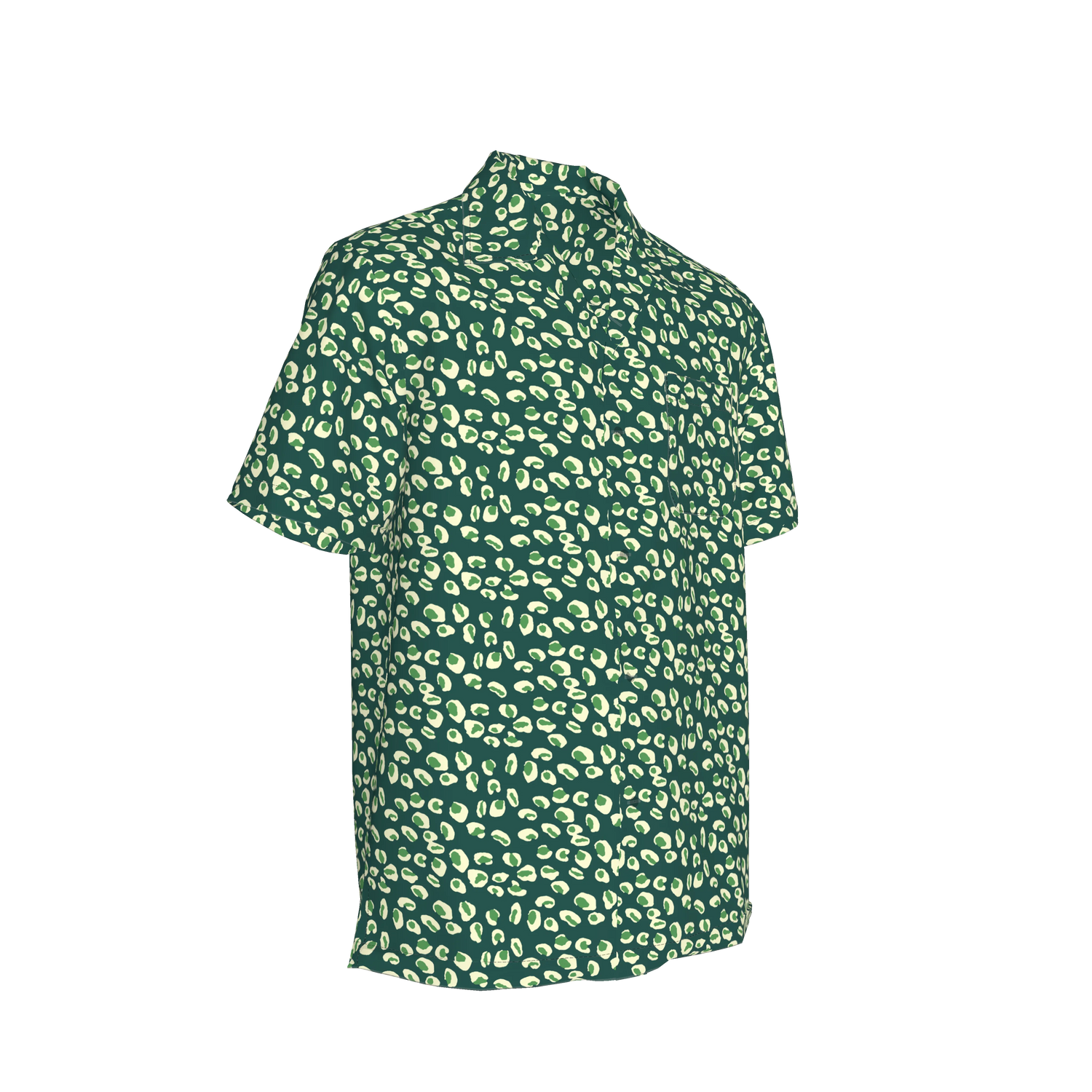Carter Cabana Shirt | Adventurine and Ecru Leopard
