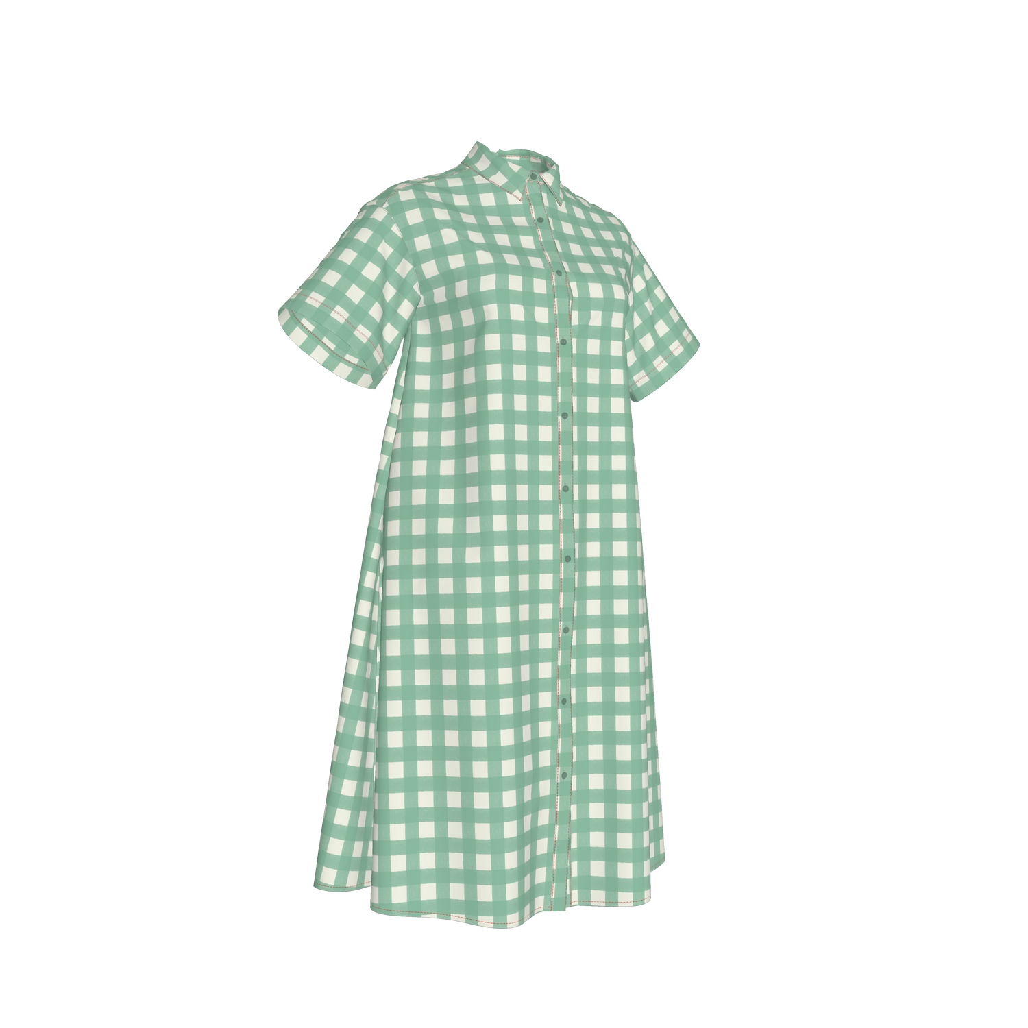 Sarah Shirtdress | Sage Gingham