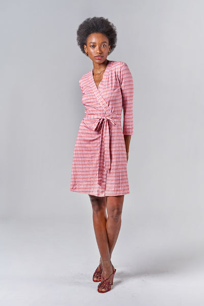 Rachel Wrap Dress | Classic Teardrop in Peach | tuckernyc – Tucker