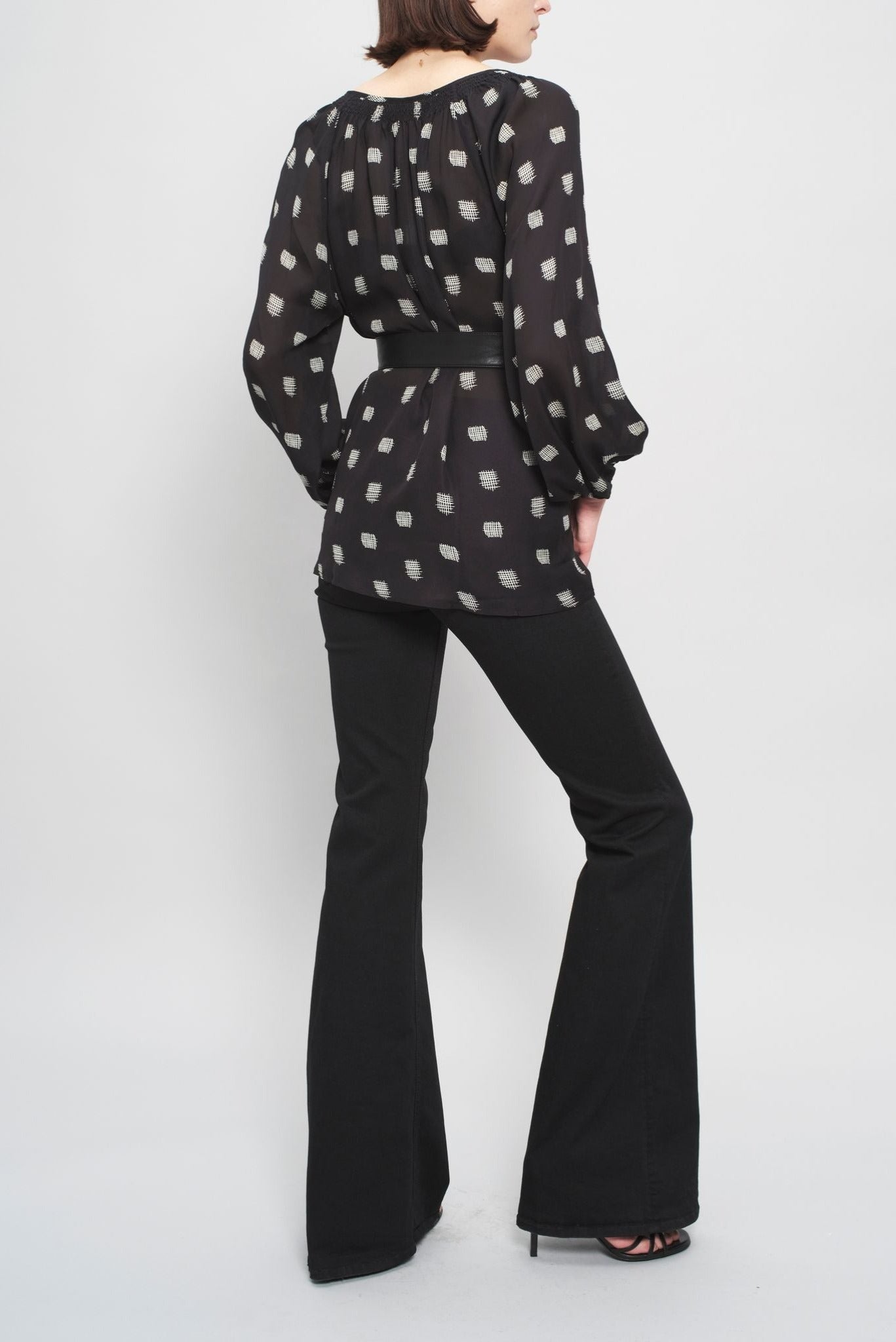The Classic Blouse | Black Cross-Stitch