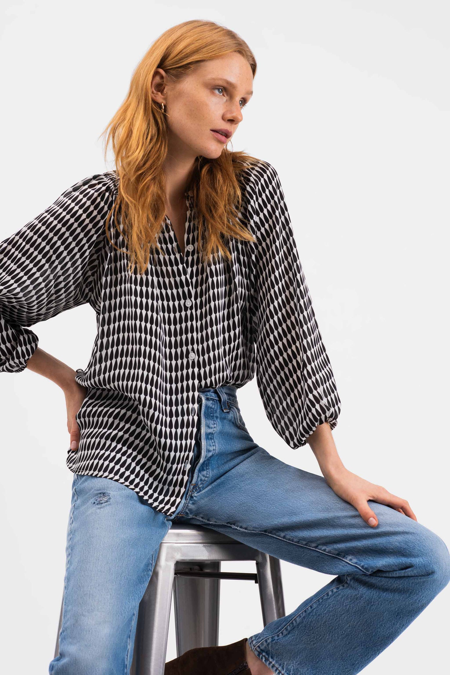 The Classic Blouse | Black Teardrop